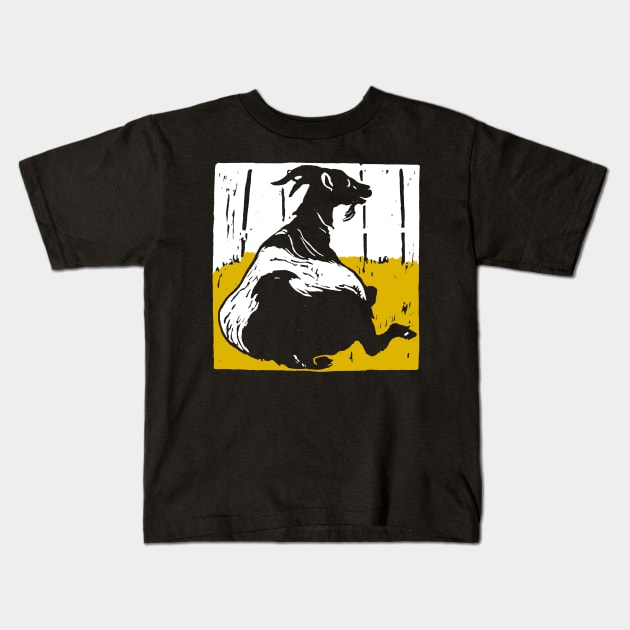 Victorian Goat Kids T-Shirt by Pixelchicken